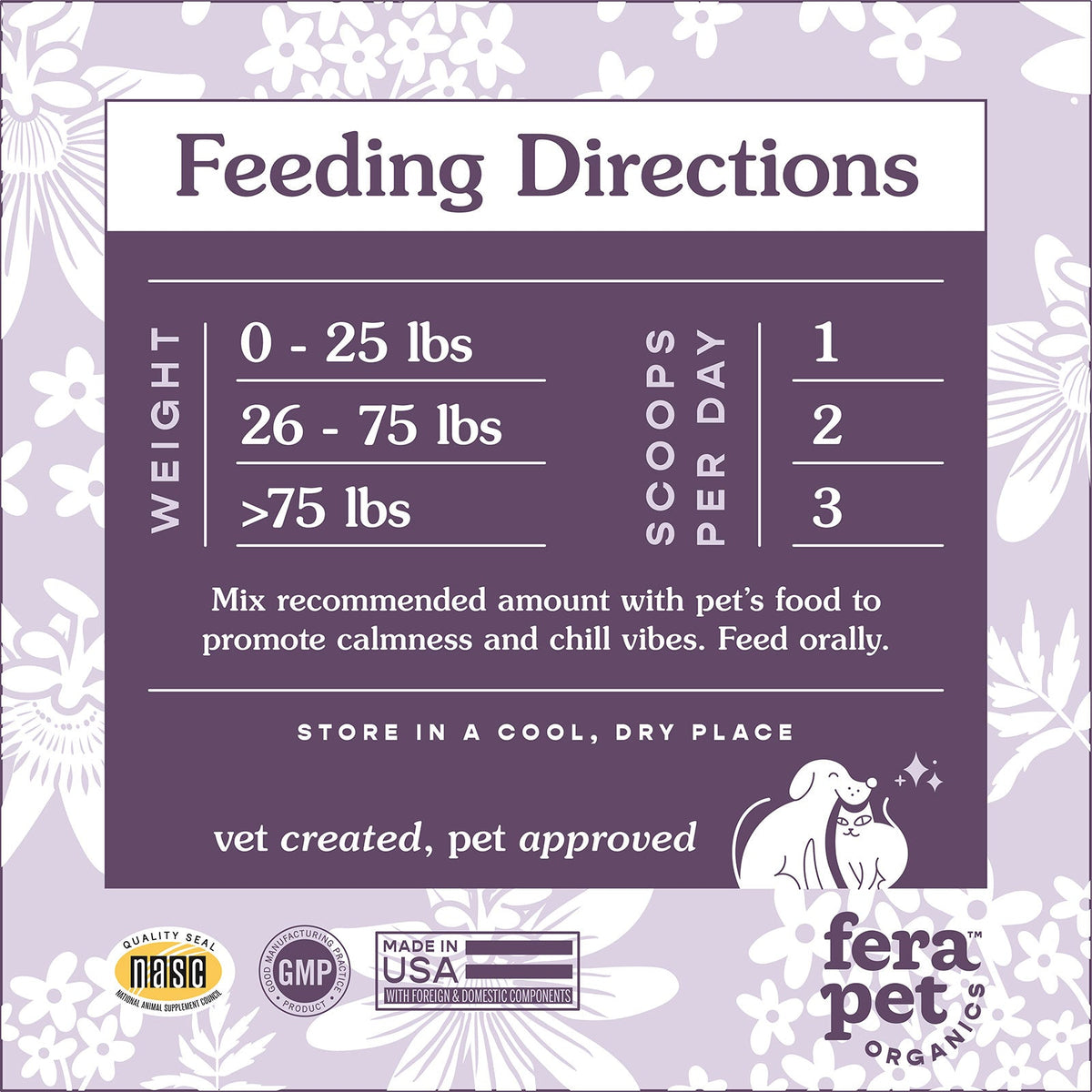 Calming Support for Dogs and Cats - Eva Pet - Fera Pet Organics