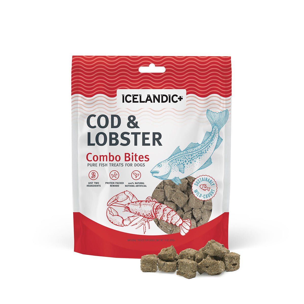 Cod & Lobster Combo Bites Fish Dog Treats - Eva Pet - Icelandic+