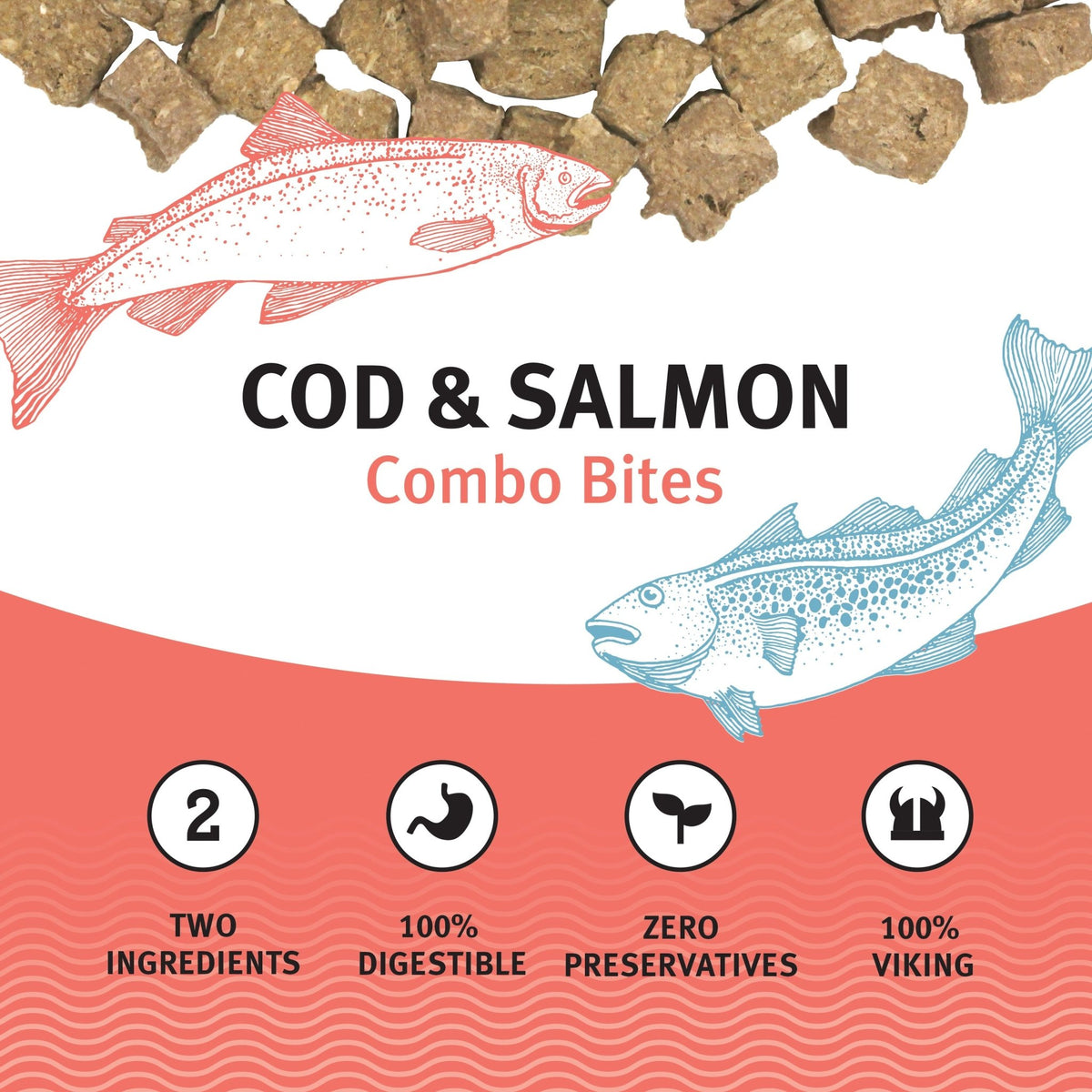 Cod & Salmon Combo Bites Fish Dog Treats - Eva Pet - Icelandic+