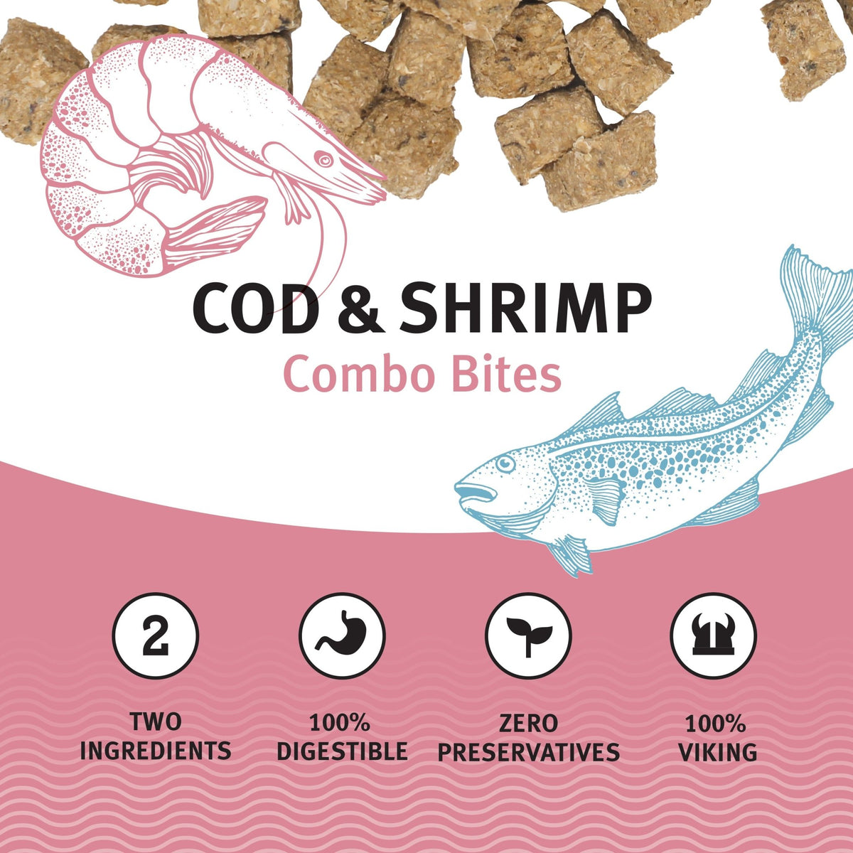 Cod & Shrimp Combo Bites Fish Dog Treats - Eva Pet - Icelandic+
