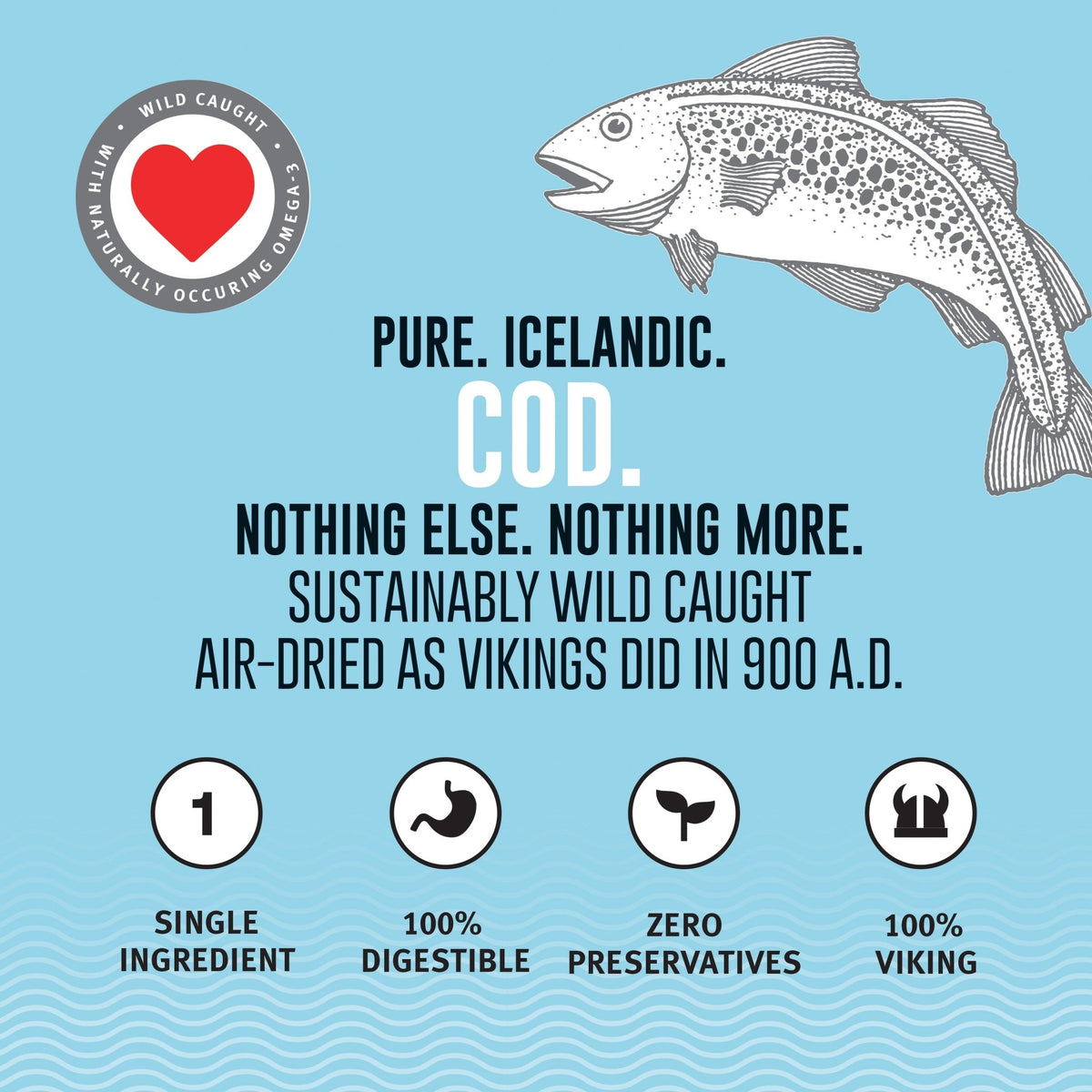 Cod Skin Pieces Dog Treats - Eva Pet - Icelandic+