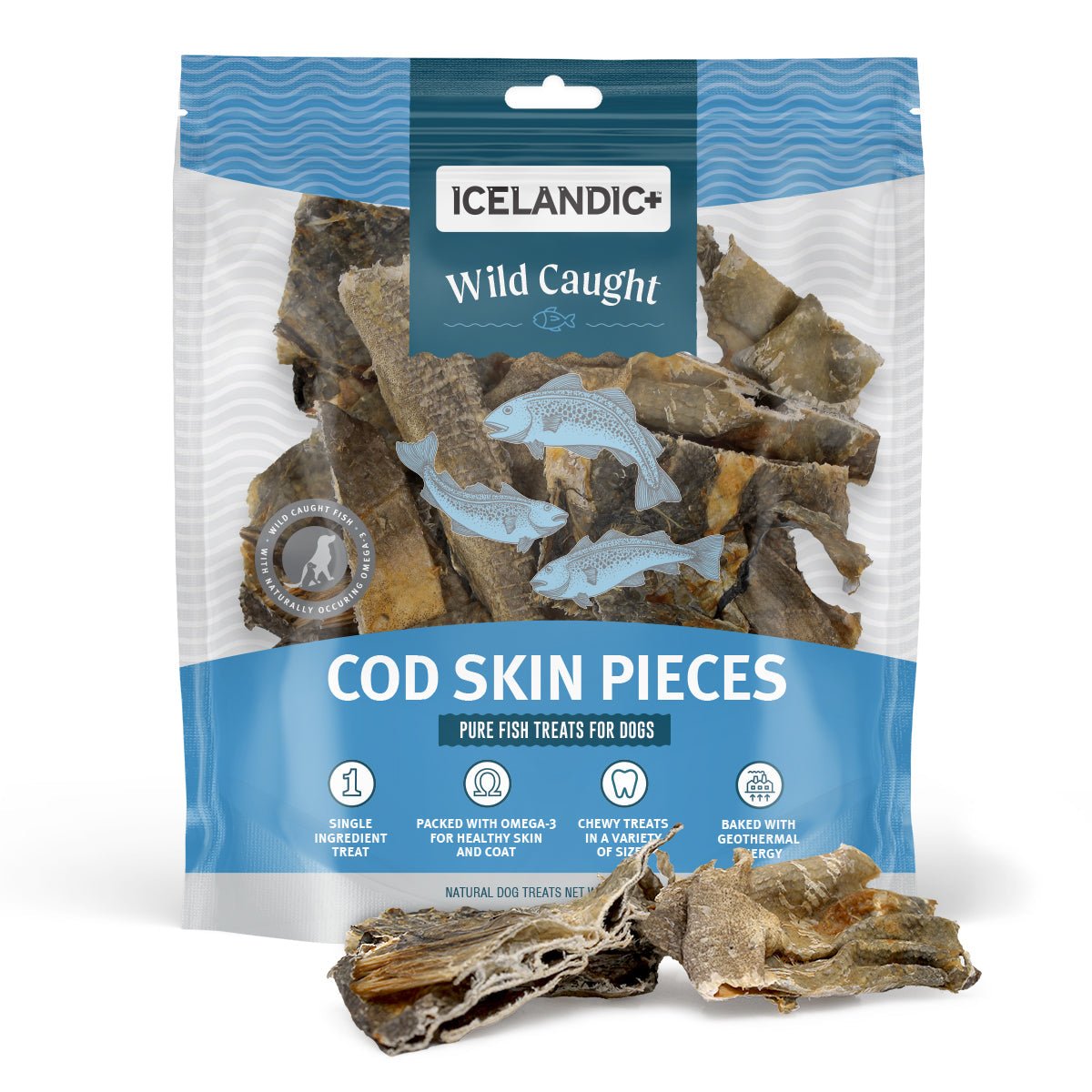 Cod Skin Pieces Dog Treats - Eva Pet - Icelandic+