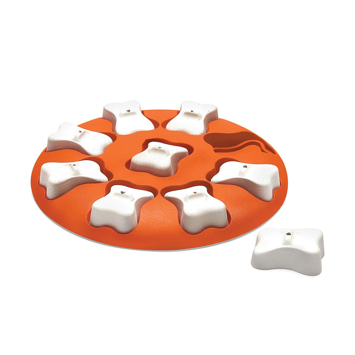Dog Smart Interactive Treat Puzzle Dog Toy, Orange - Eva Pet - Outward Hound