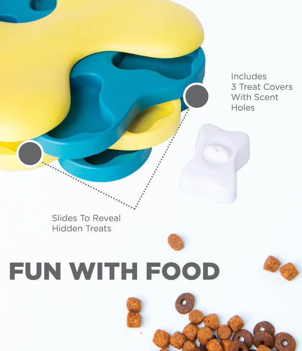 Dog Tornado Interactive Treat Puzzle Dog Toy, Blue - Eva Pet - Outward Hound