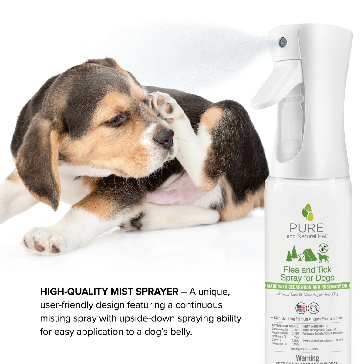 Flea and Tick Spray for Dogs - Eva Pet - Pure and Natural Pet