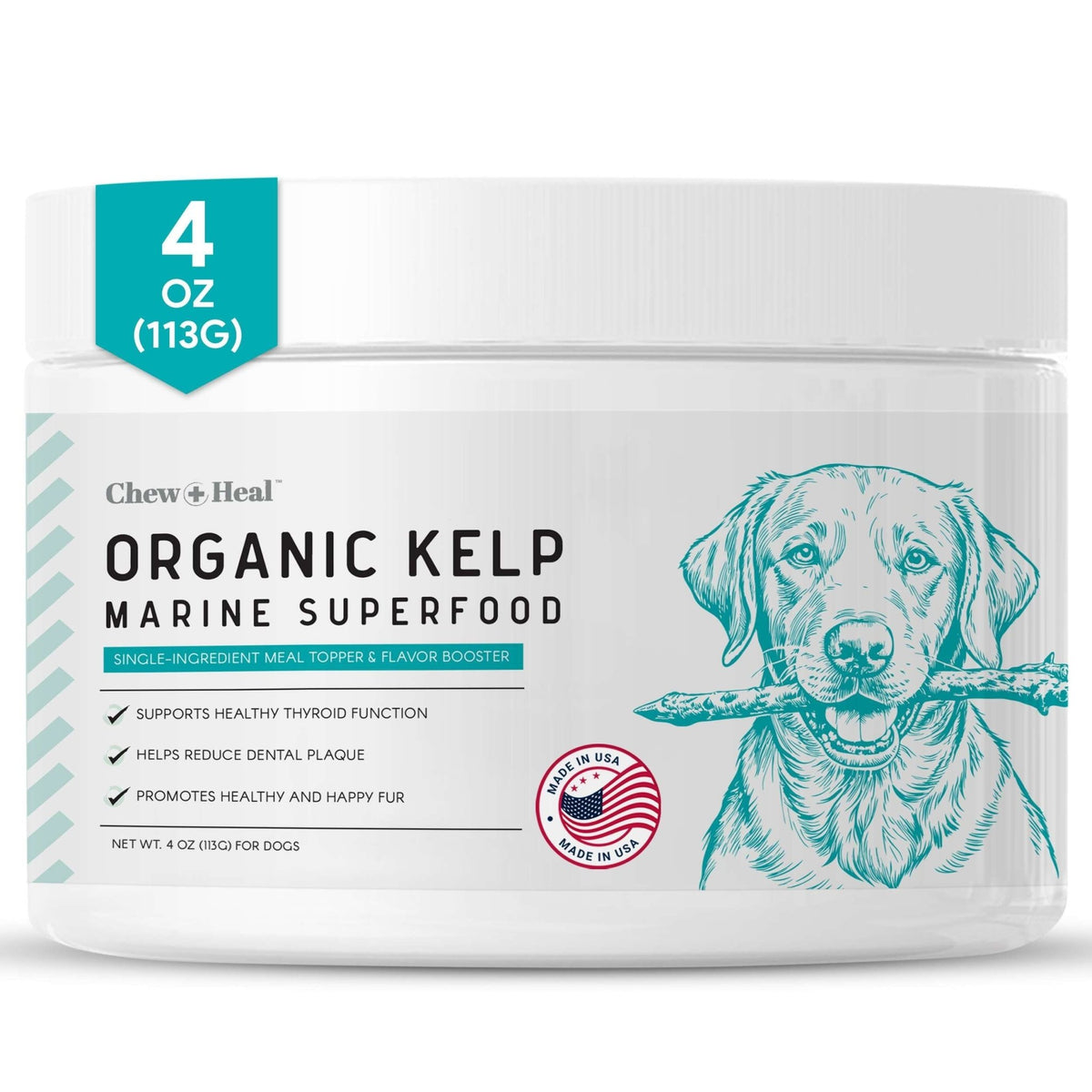 Organic Kelp Marine Superfood Granules Dental Supplement for Dogs - Eva Pet - Chew + Heal