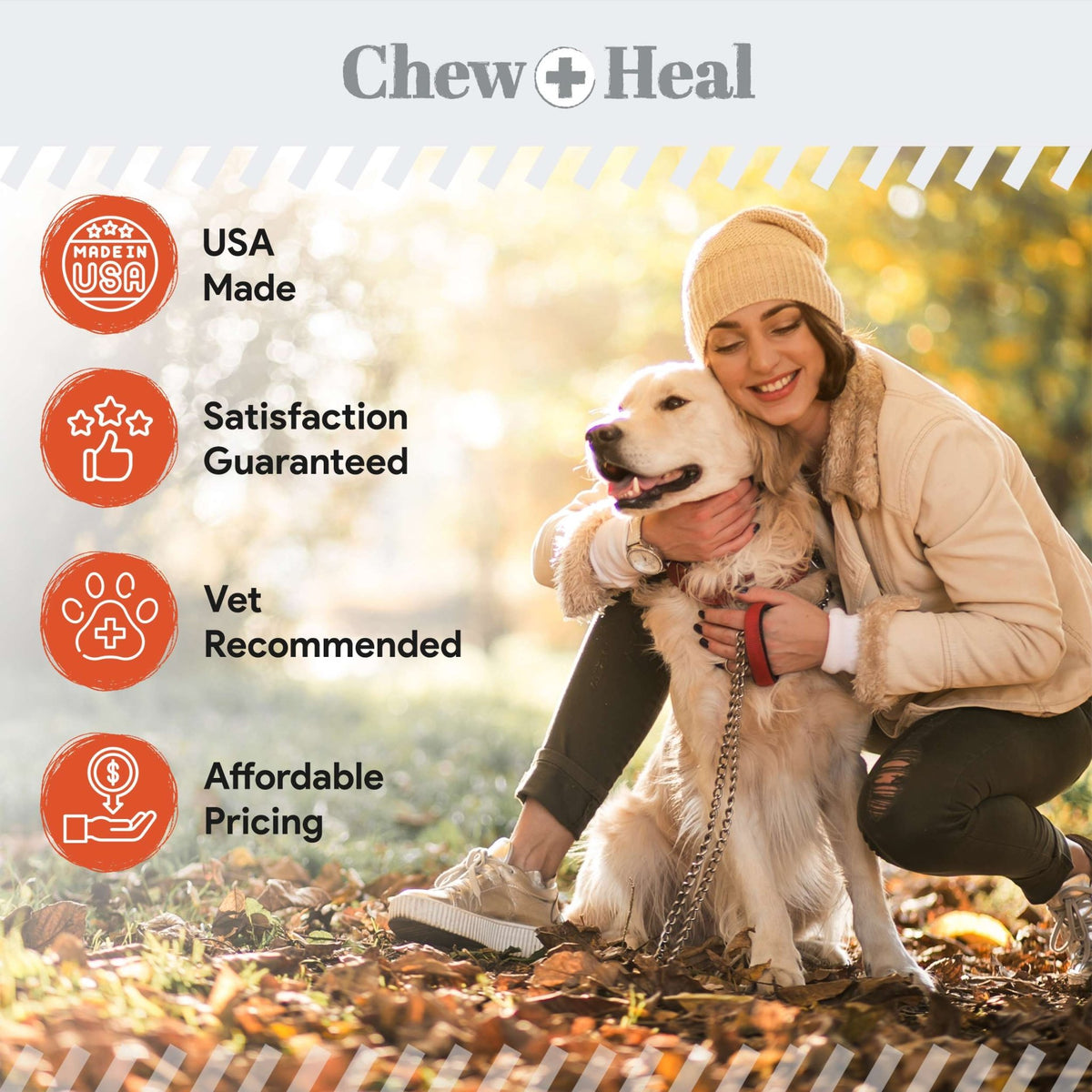 Organic Pumpkin Digestive Defense Superfood Blend Powder Digestive Aid Supplement for Dogs - Eva Pet - Chew + Heal