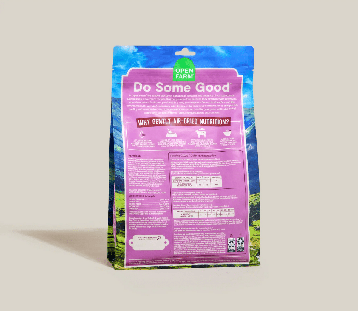 Pollock & Lamb Air Dried Recipe for Dogs - Eva Pet - Open Farm