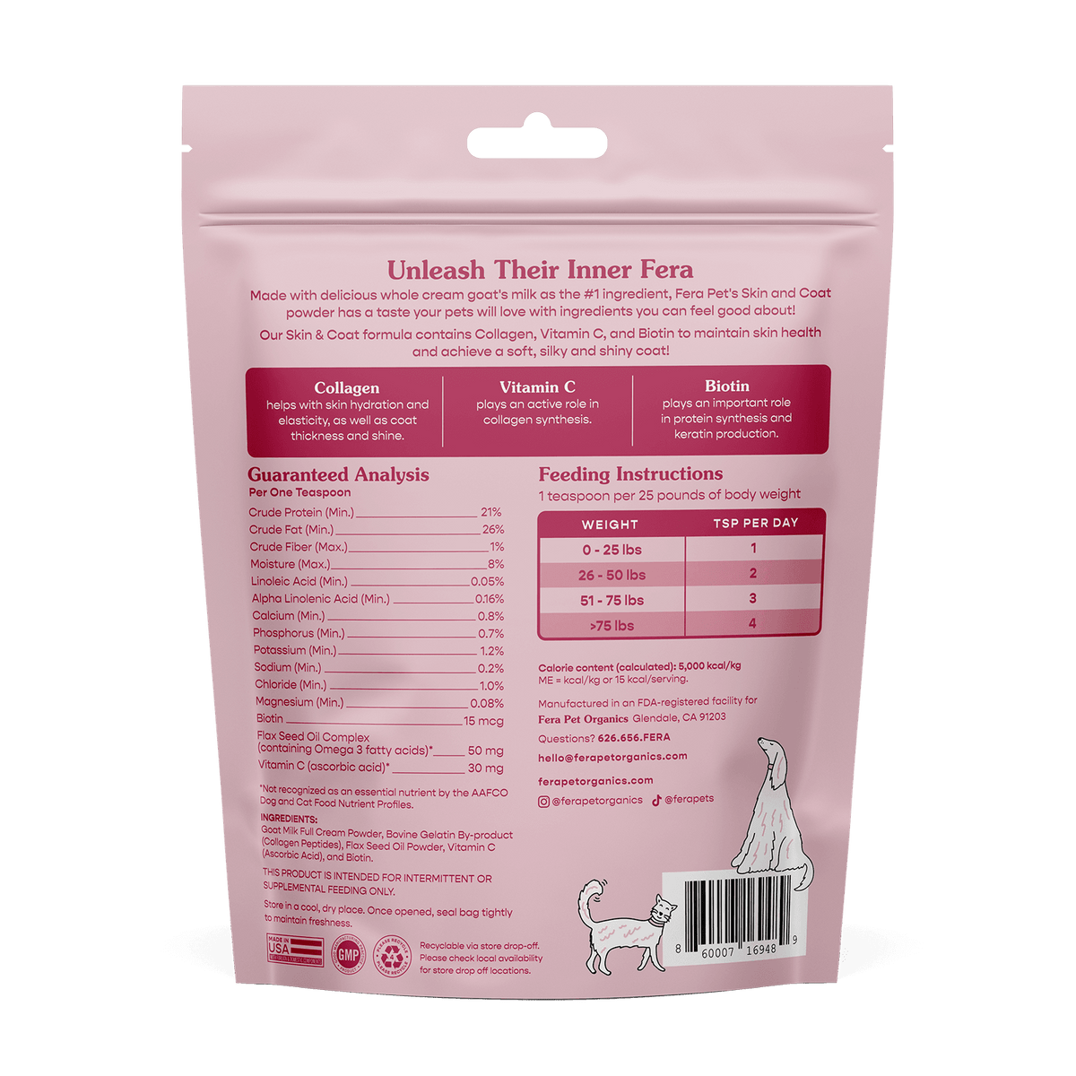 Skin + Coat Goat Milk Topper - Eva Pet - Fera Pet Organics