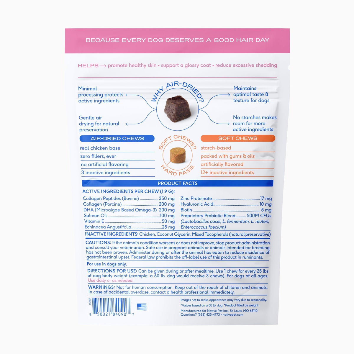 SKIN+COAT CHEWS - Eva Pet - Native Pet
