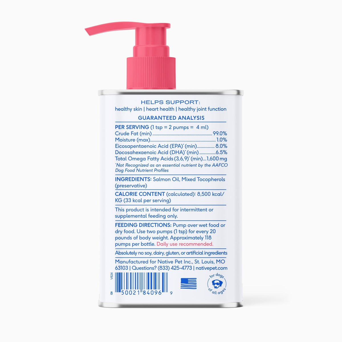 SOCKEYE SALMON OIL - Eva Pet - Native Pet