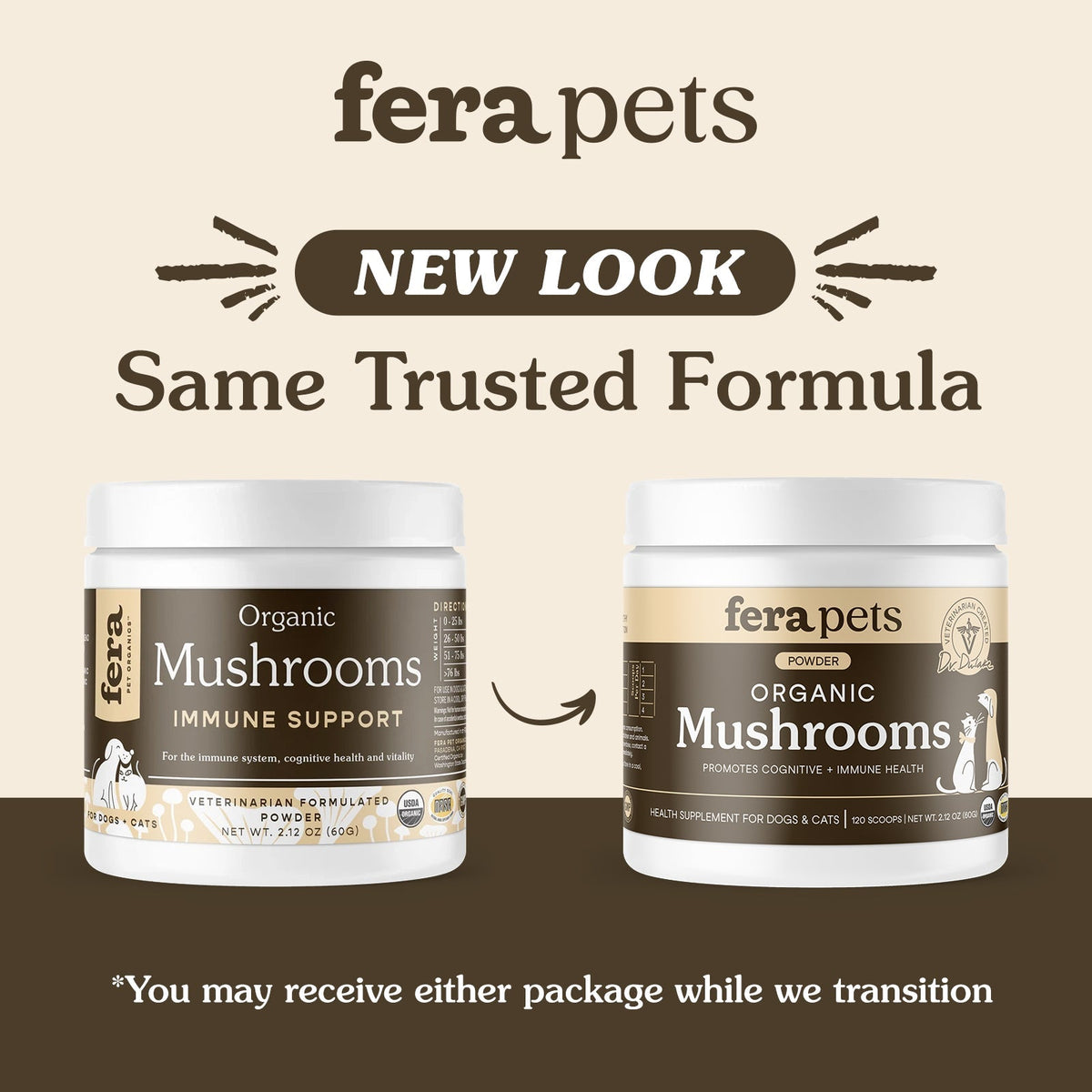 USDA Organic Mushroom Blend for Immune Support - Eva Pet - Fera Pet Organics