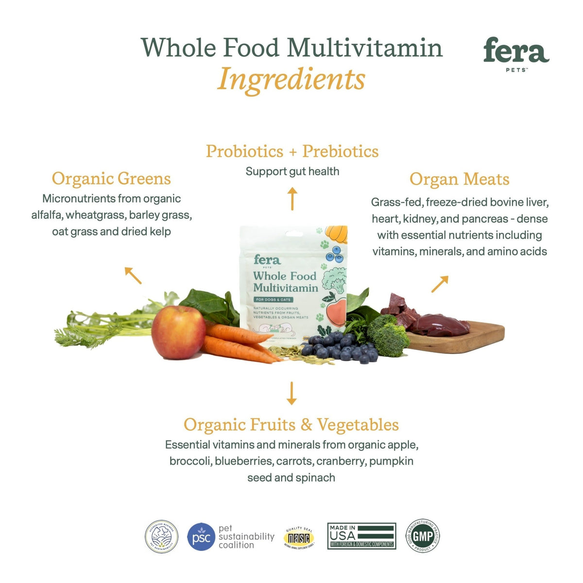 Whole Food Multivitamin Topper - Eva Pet - Fera Pet Organics