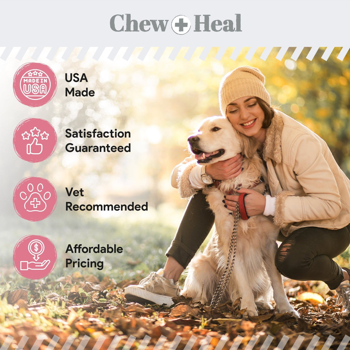 Allergy Aid Soft Chew Allergy Supplement for Dogs - Eva Pet - Chew + Heal