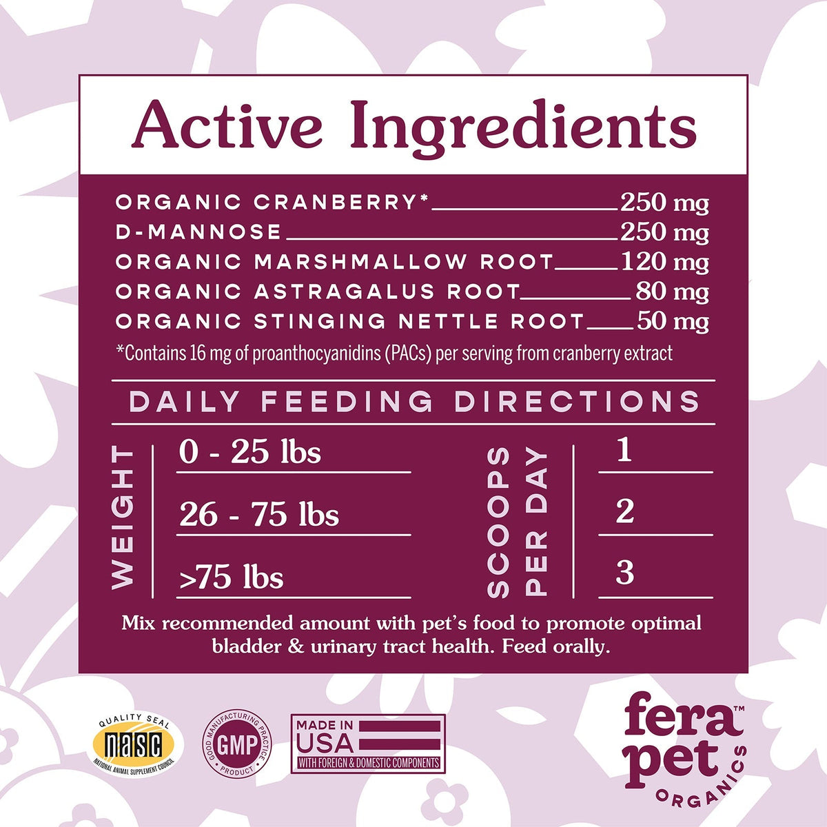 Bladder Support for Dogs and Cats - Eva Pet - Fera Pet Organics