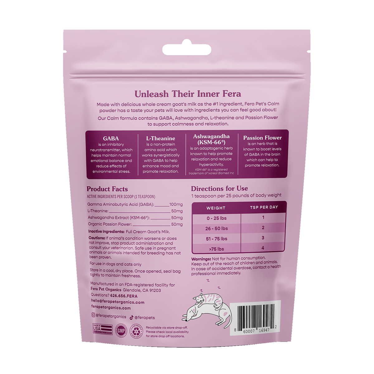 Calm Goat Milk - Eva Pet - Fera Pet Organics
