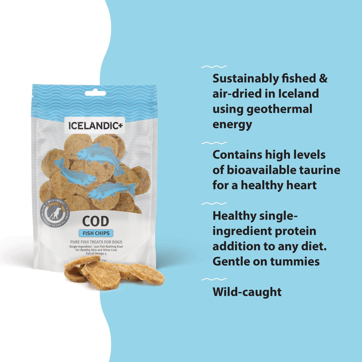 Cod Fish Chips Dog Treats - Eva Pet - Icelandic+