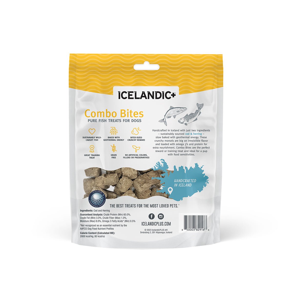 Cod & Herring Combo Bites Fish Dog Treats - Eva Pet - Icelandic+