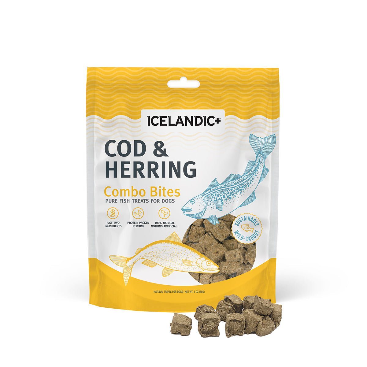 Cod & Herring Combo Bites Fish Dog Treats - Eva Pet - Icelandic+