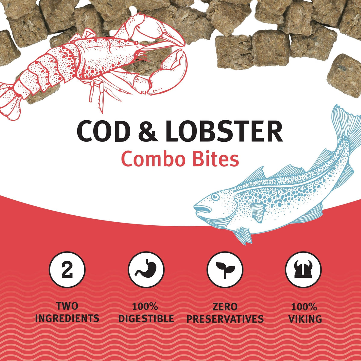 Cod & Lobster Combo Bites Fish Dog Treats - Eva Pet - Icelandic+