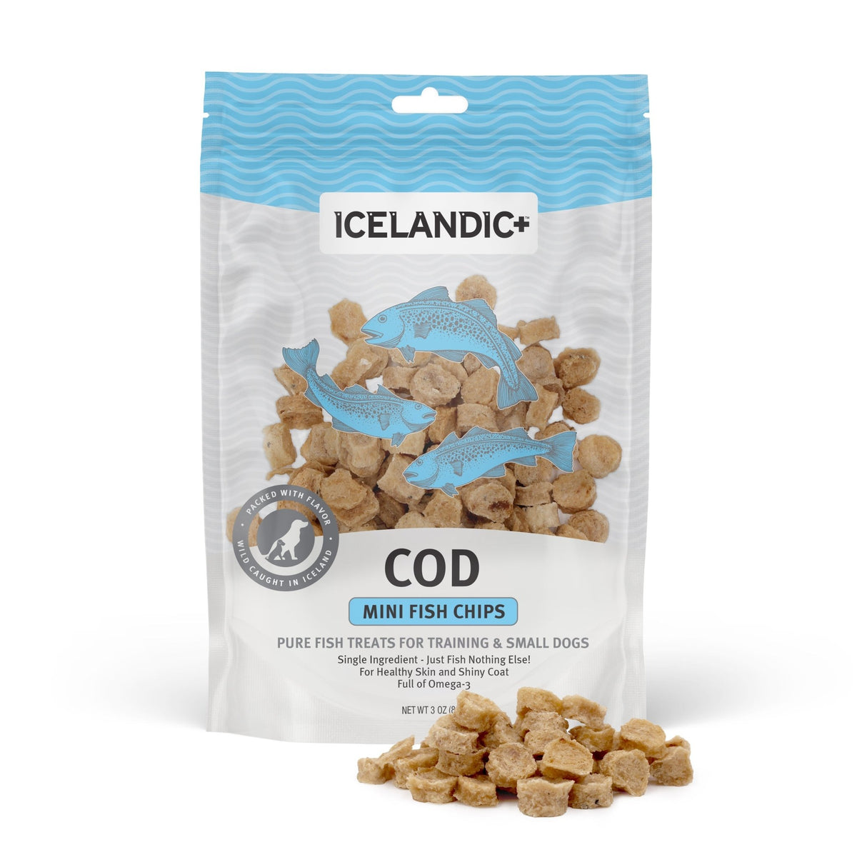 Cod Mini Fish Chips Treats For Training & Small Dogs - Eva Pet - Icelandic+
