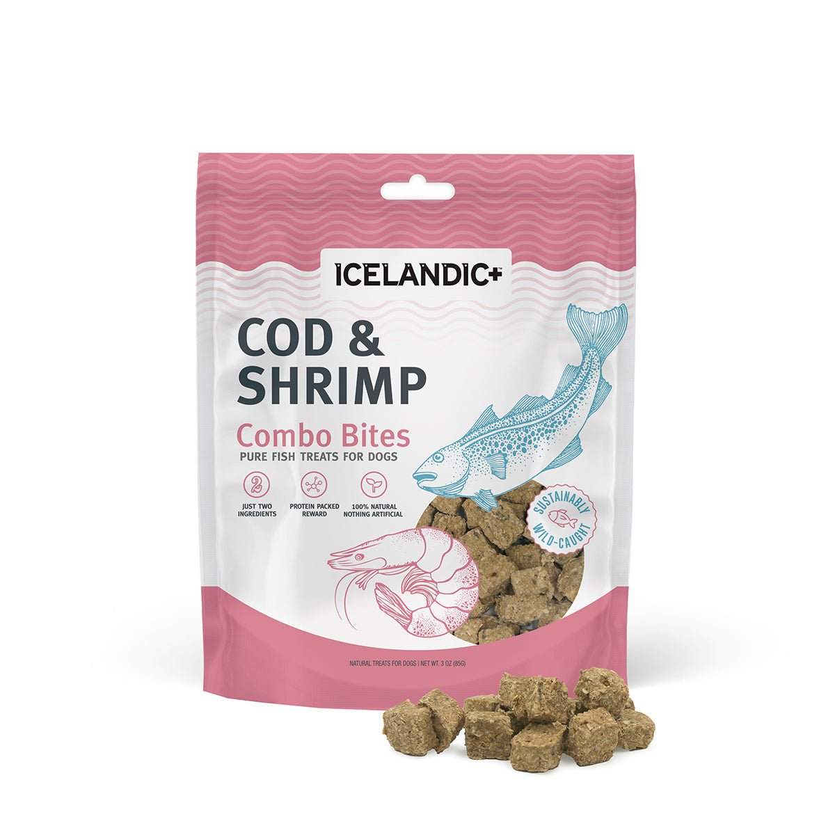 Cod & Shrimp Combo Bites Fish Dog Treats - Eva Pet - Icelandic+