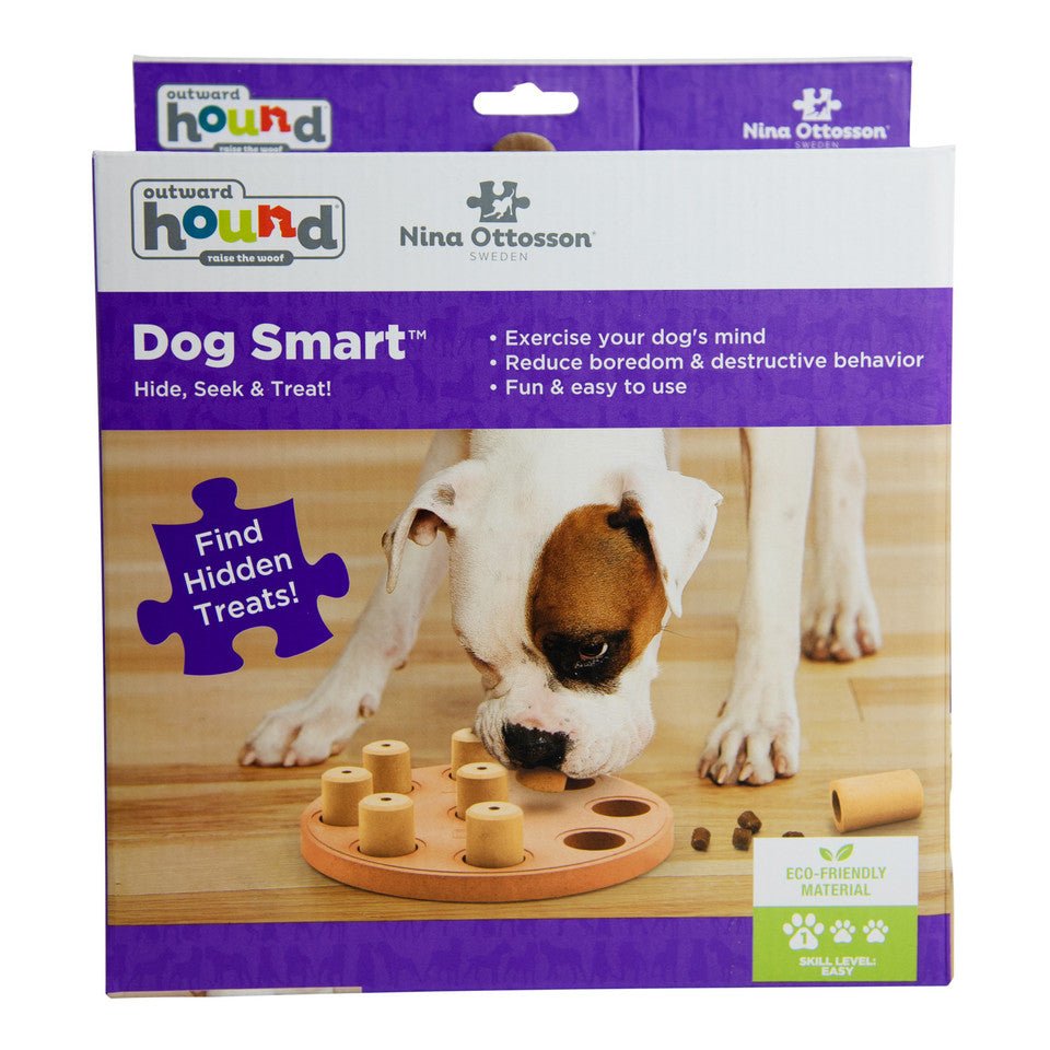 Dog Smart Composite Interactive Treat Puzzle Dog Toy, Orange - Eva Pet - Outward Hound