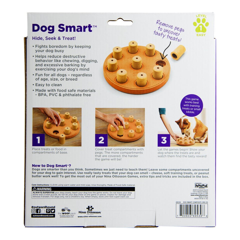 Dog Smart Composite Interactive Treat Puzzle Dog Toy, Orange - Eva Pet - Outward Hound