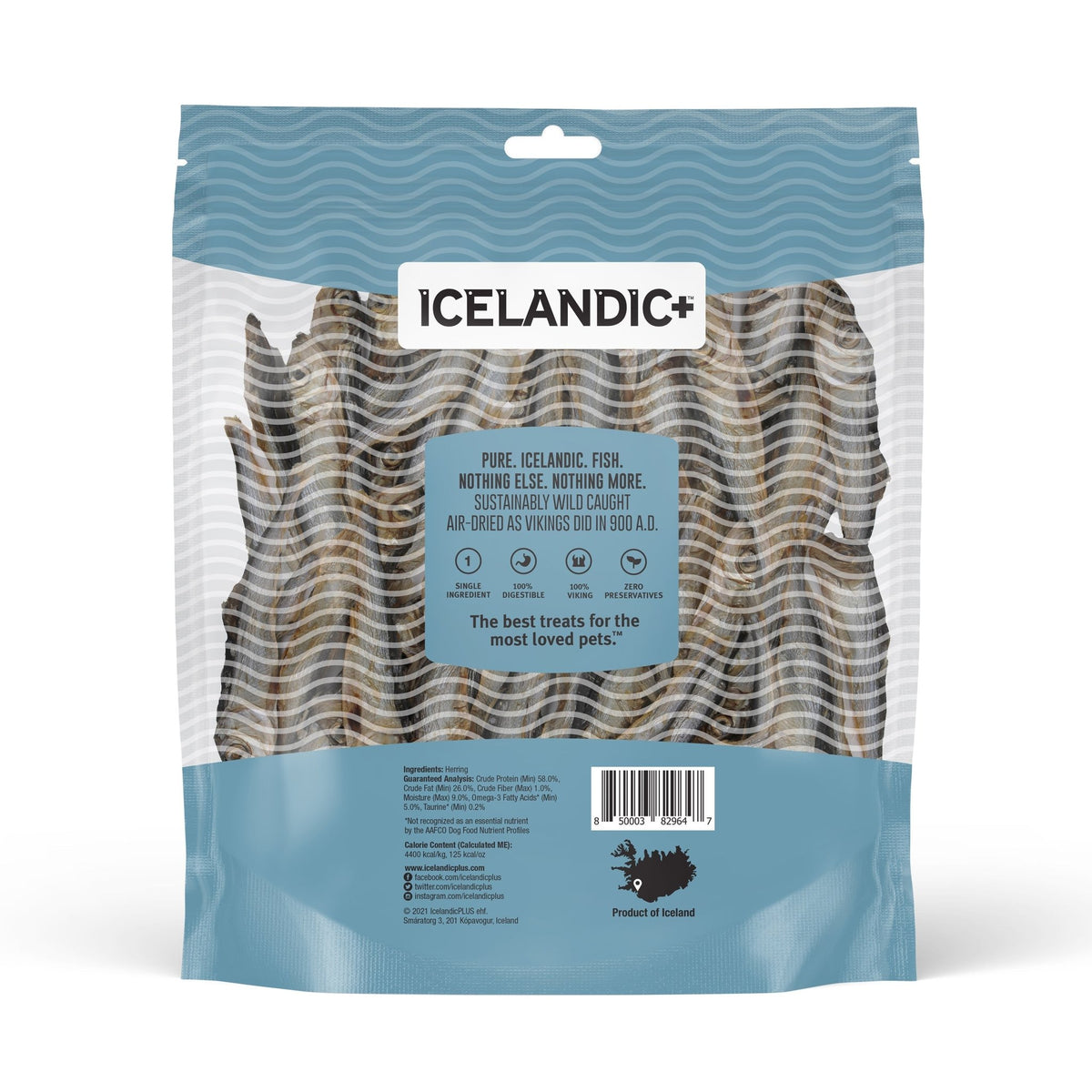 Herring Whole Fish Dog Treats - Eva Pet - Icelandic+