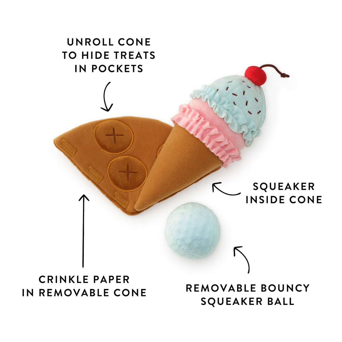 Ice Cream Interactive Snuffle Dog Toy - Eva Pet - The Foggy Dog