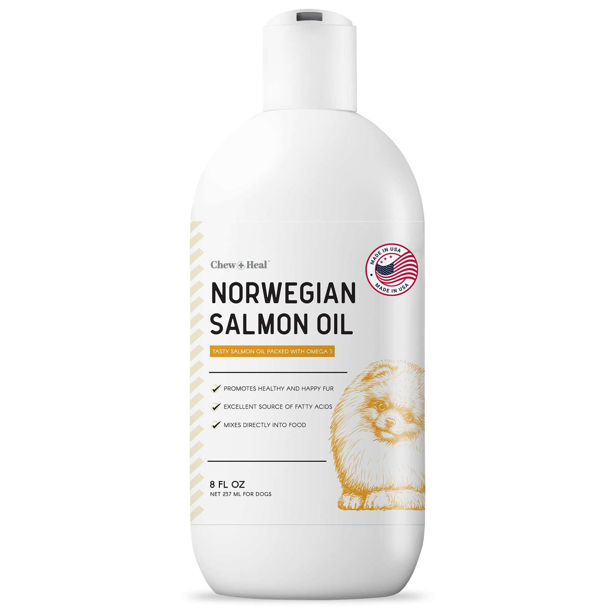 Norwegian Salmon Oil Skin & Coat Supplement for Dogs & Cats - Eva Pet - Chew + Heal