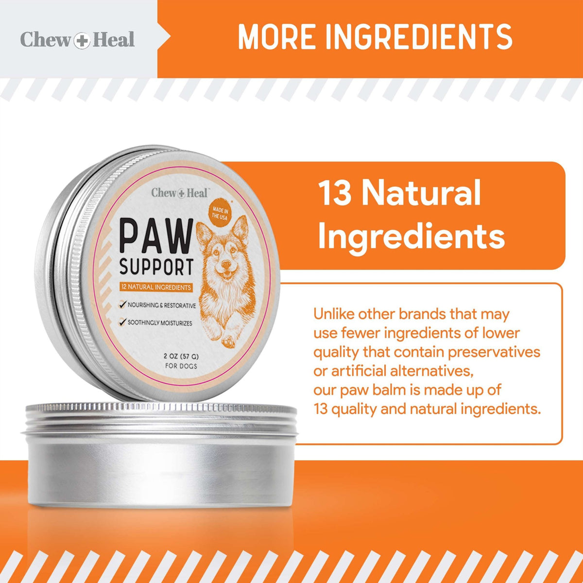 Paw Support Revitalizing Dog Paw Balm - Eva Pet - Chew + Heal