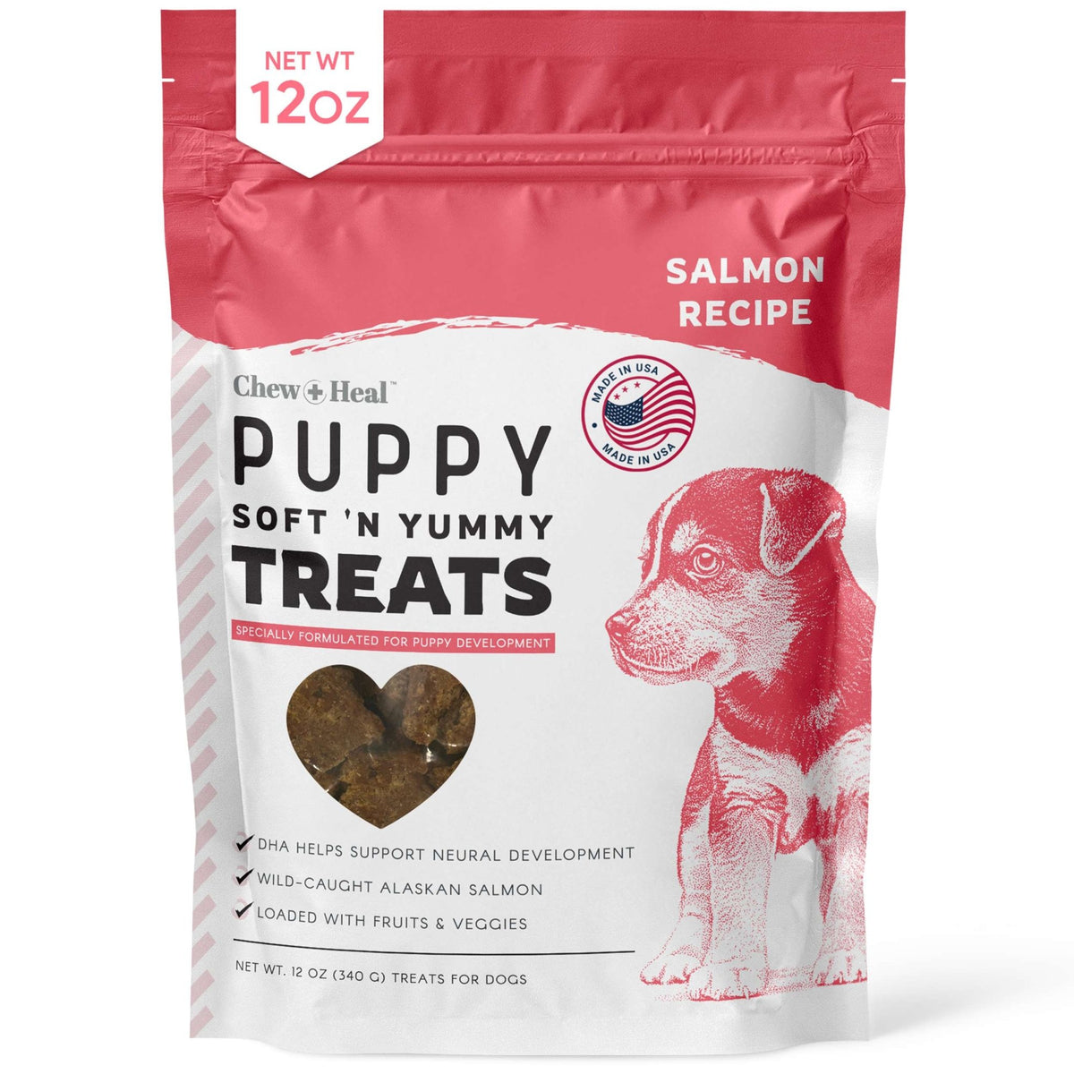 Puppy Soft 'N Yummy Wild Alaskan Salmon Limited Ingredient Jerky Dog Treats - Eva Pet - Chew + Heal