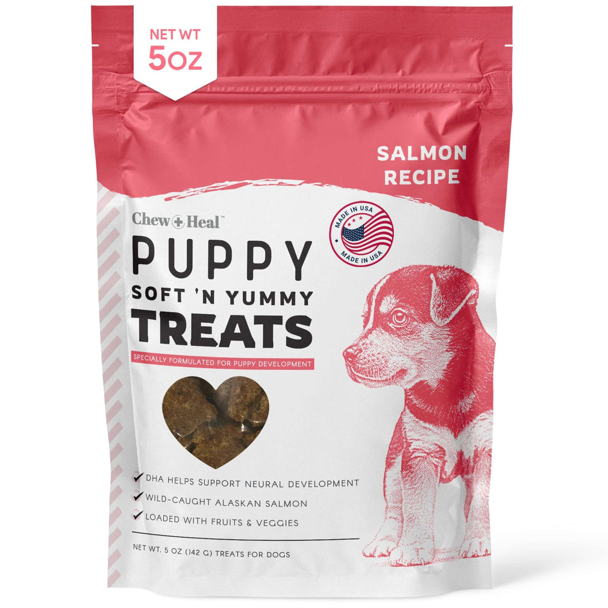 Puppy Soft 'N Yummy Wild Alaskan Salmon Limited Ingredient Jerky Dog Treats - Eva Pet - Chew + Heal