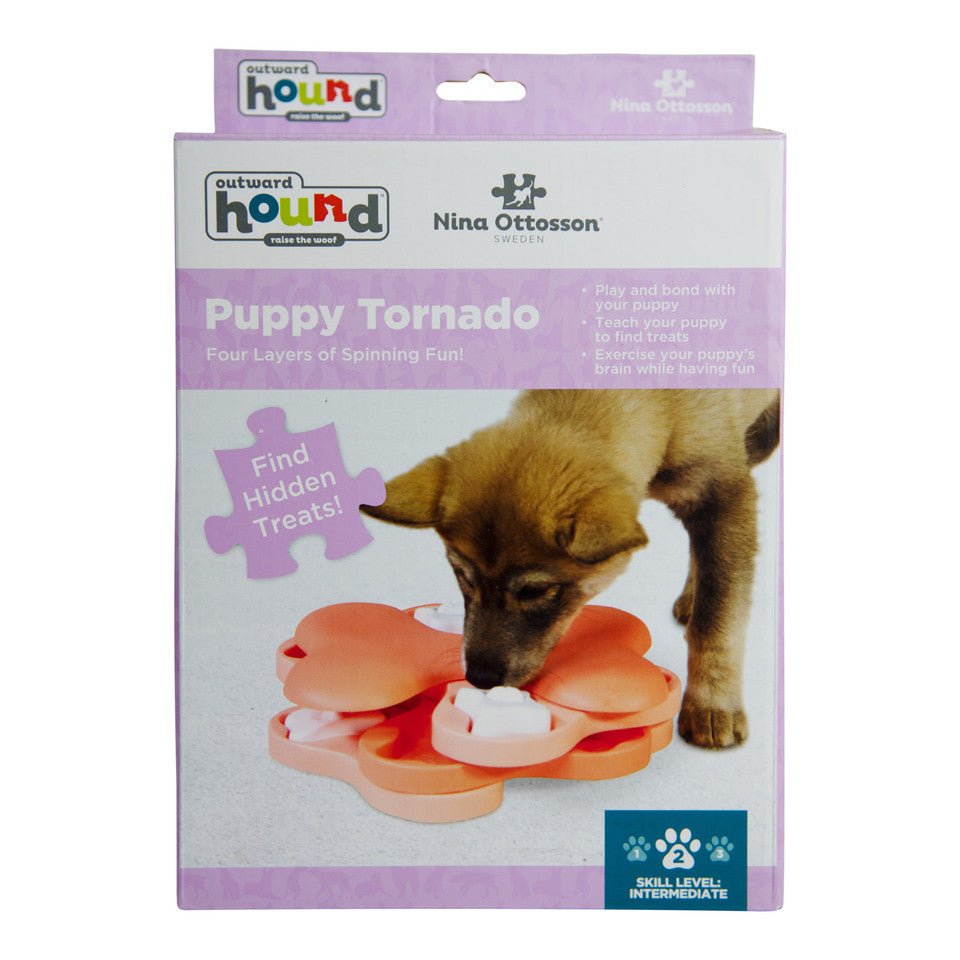 Puppy Tornado Interactive Treat Puzzle Dog Toy, Pink - Eva Pet - Outward Hound
