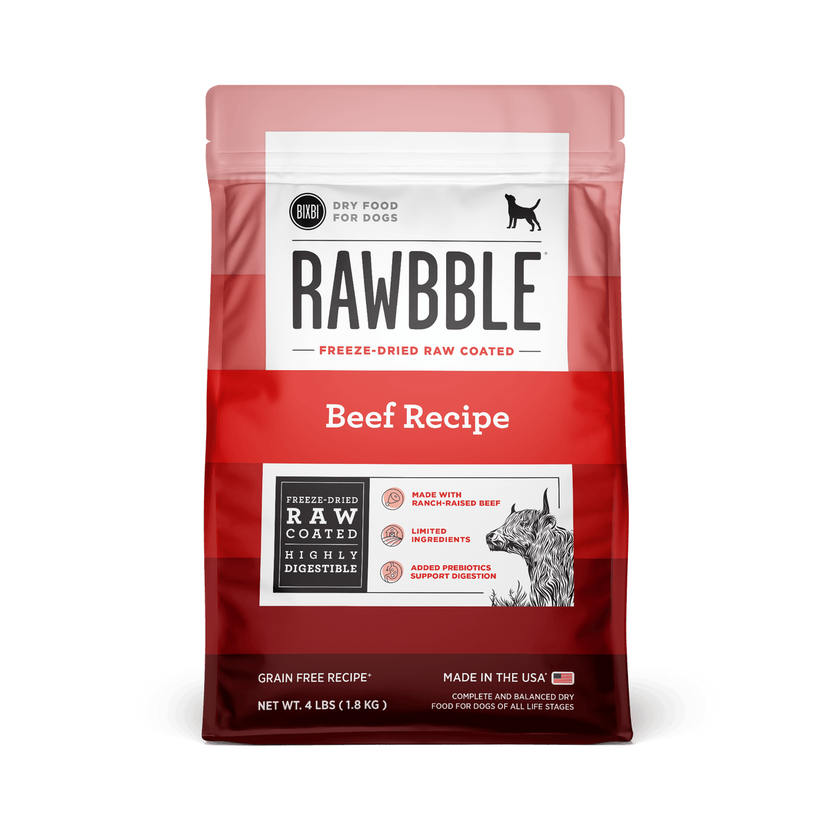 Rawbble® Dry Food for Dogs – Beef Recipe - Eva Pet - Bixbi