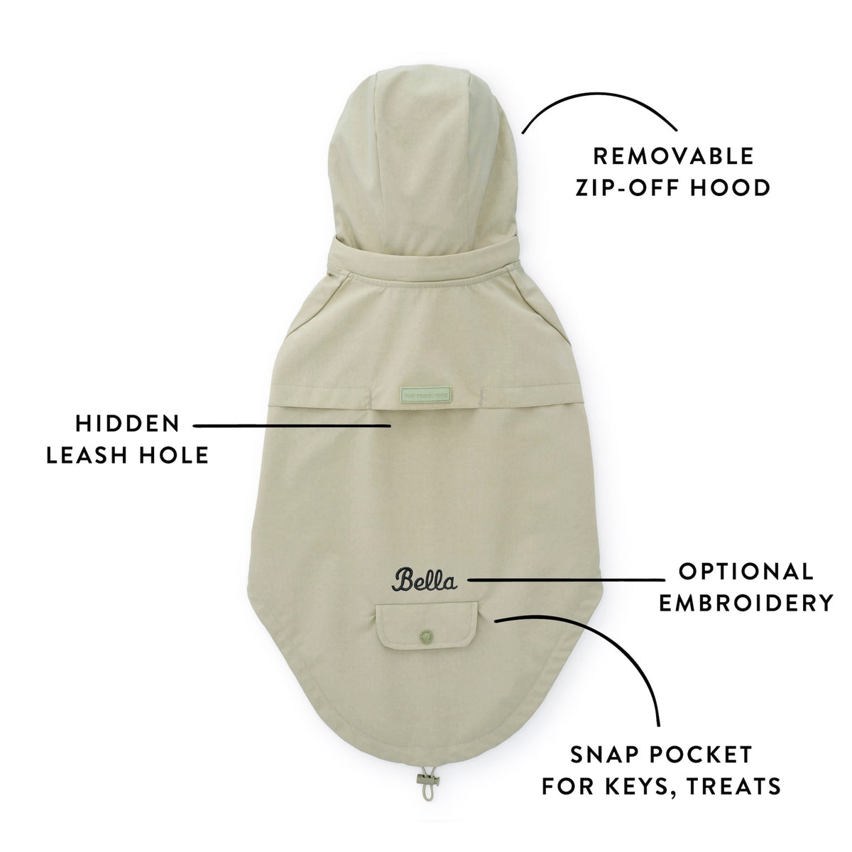 Sage Dog Raincoat - Eva Pet - The Foggy Dog