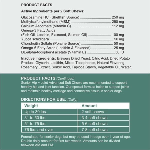 Senior Hip & Joint Dog Supplement - Eva Pet - Chew + Heal