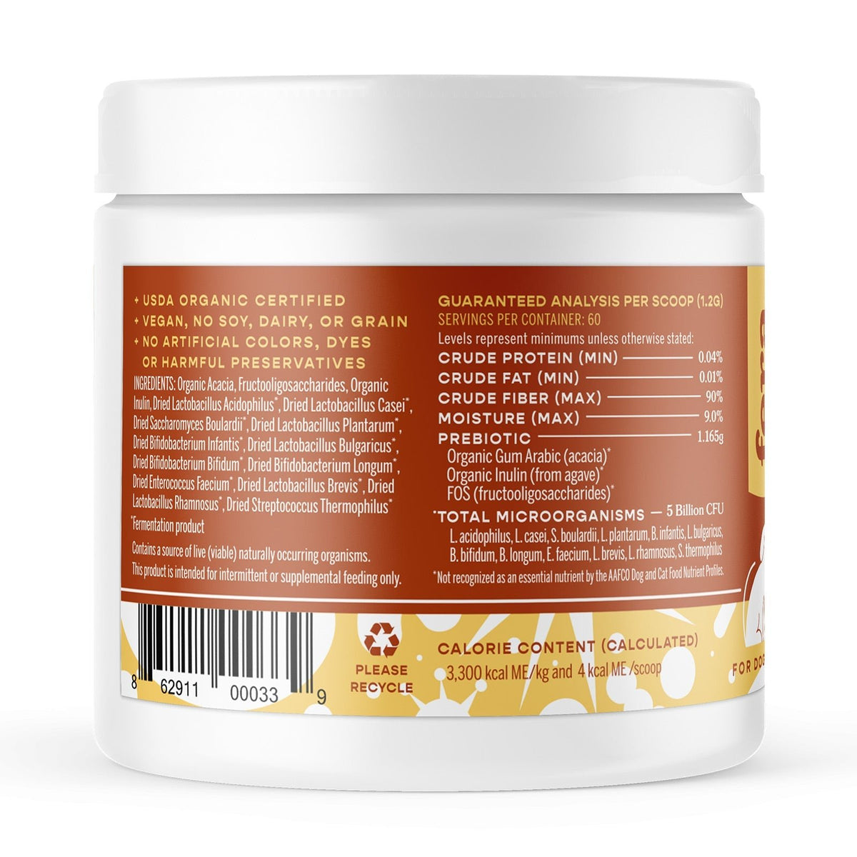 USDA Organic Probiotics with Prebiotics - Eva Pet - Fera Pet Organics