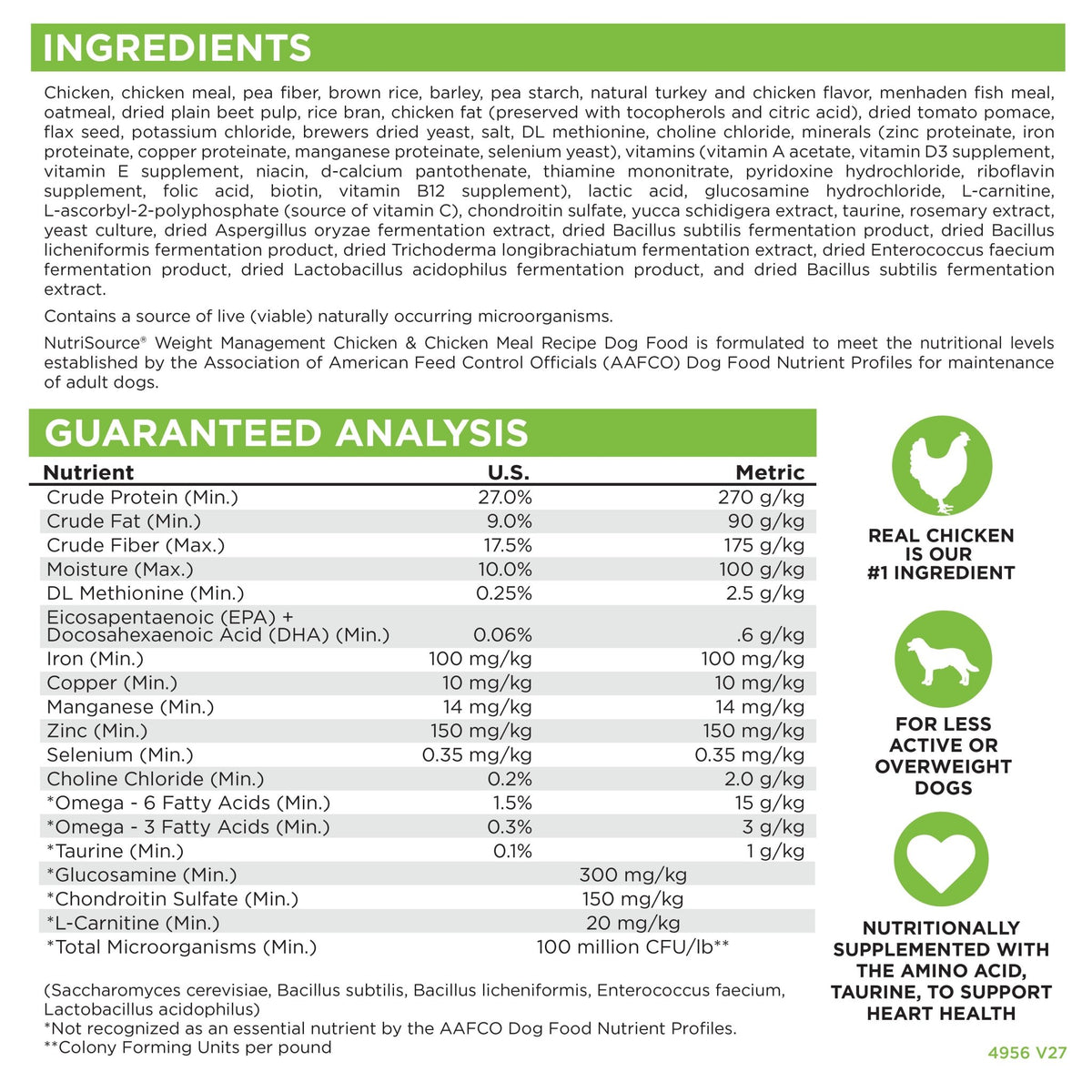 Weight Management Chicken & Rice - Eva Pet - NutriSource